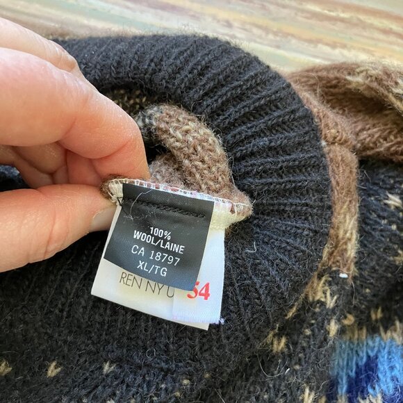 Kaare Gjose Nordic Wool Pullover Sweater XL Made in Norway Scandinavian Pattern - Picture 6 of 8